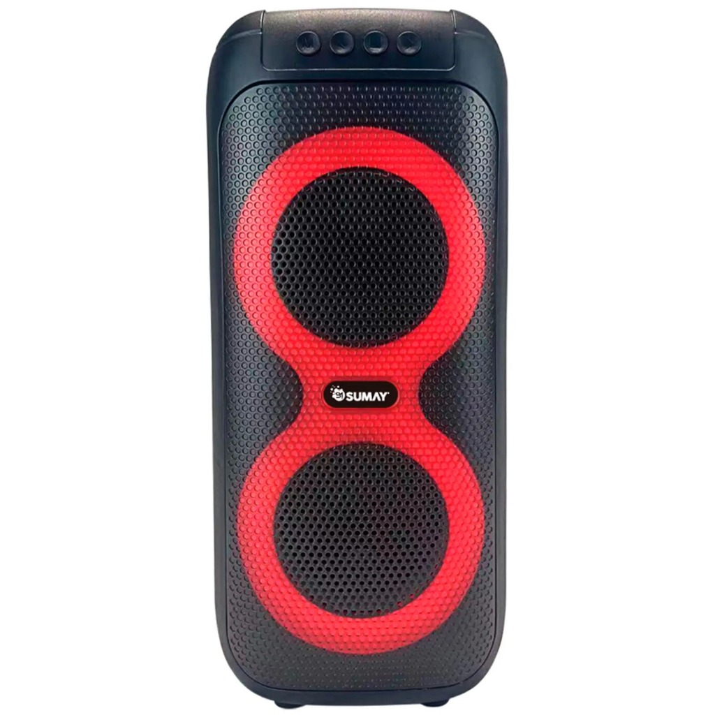 Caixa de Som Slim Box 60W RMS Bluetooth com LED – Potente, Compacta e Moderna