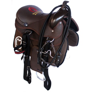 Sela para Cavalo Americana Completa adulto 15 polegadas sintética arreata passeio pronta para Uso em Oferta na Shopee