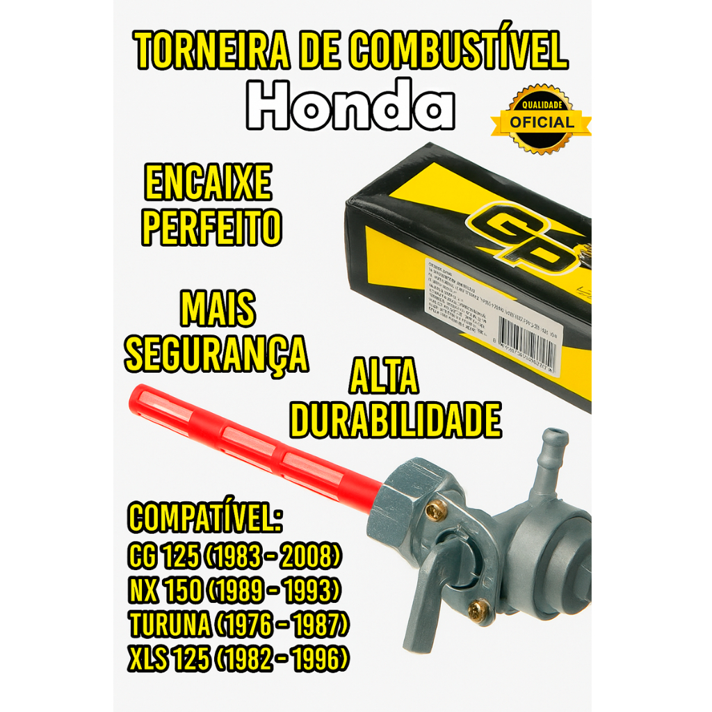 Torneira Gasolina Cg 125  1983 A 2008 - Nx 150 - Turuna em Oferta na Shopee