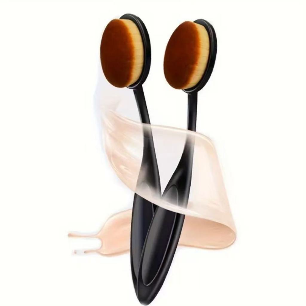 Pincel facial, oval, base, maquiagem, aplicação uniforme, sem marcas, macio, durável