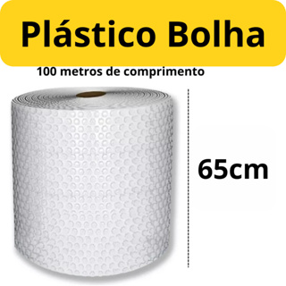Bobina Plástico Bolha 65cm X 100 metros E-Commerce 25 micras Atacado em Oferta na Shopee