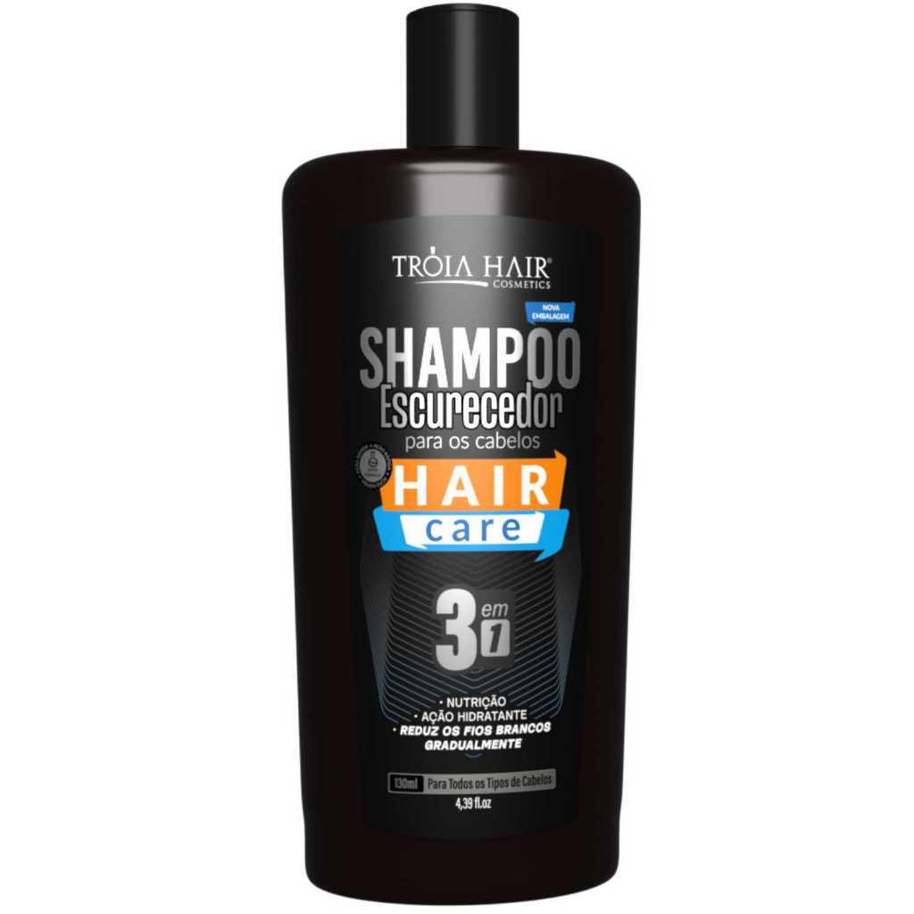 Shampoo Profissional Escurecedor 130ml Para Grisalhos Unissex - Troia Hair