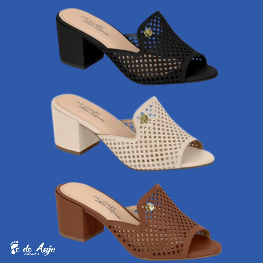 Tamanco Feminino Modare Salto Bloco Baixo com Palmilha Ultraconforto 7109.475