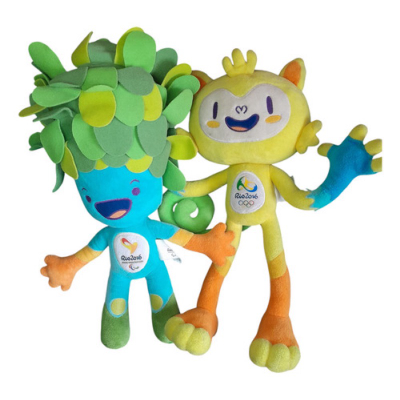 Mascote Olimpíadas Rio 2016 Tom e Vinícius Original Pelúcia Item Colecionável Colecionador