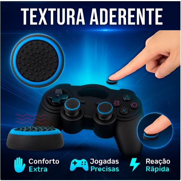 Grip Protetor Analogico Com Textura Xbox One Ps3 Ps4 Ps5 Nintendo Switch várias cores