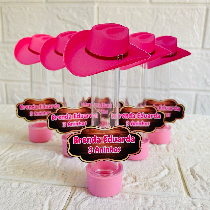 ENVIO IMEDIATO - kit 20 UN Tubetes 3D Ana Castela Boiadeira -Lembrancinhas Personalizada - aniversário