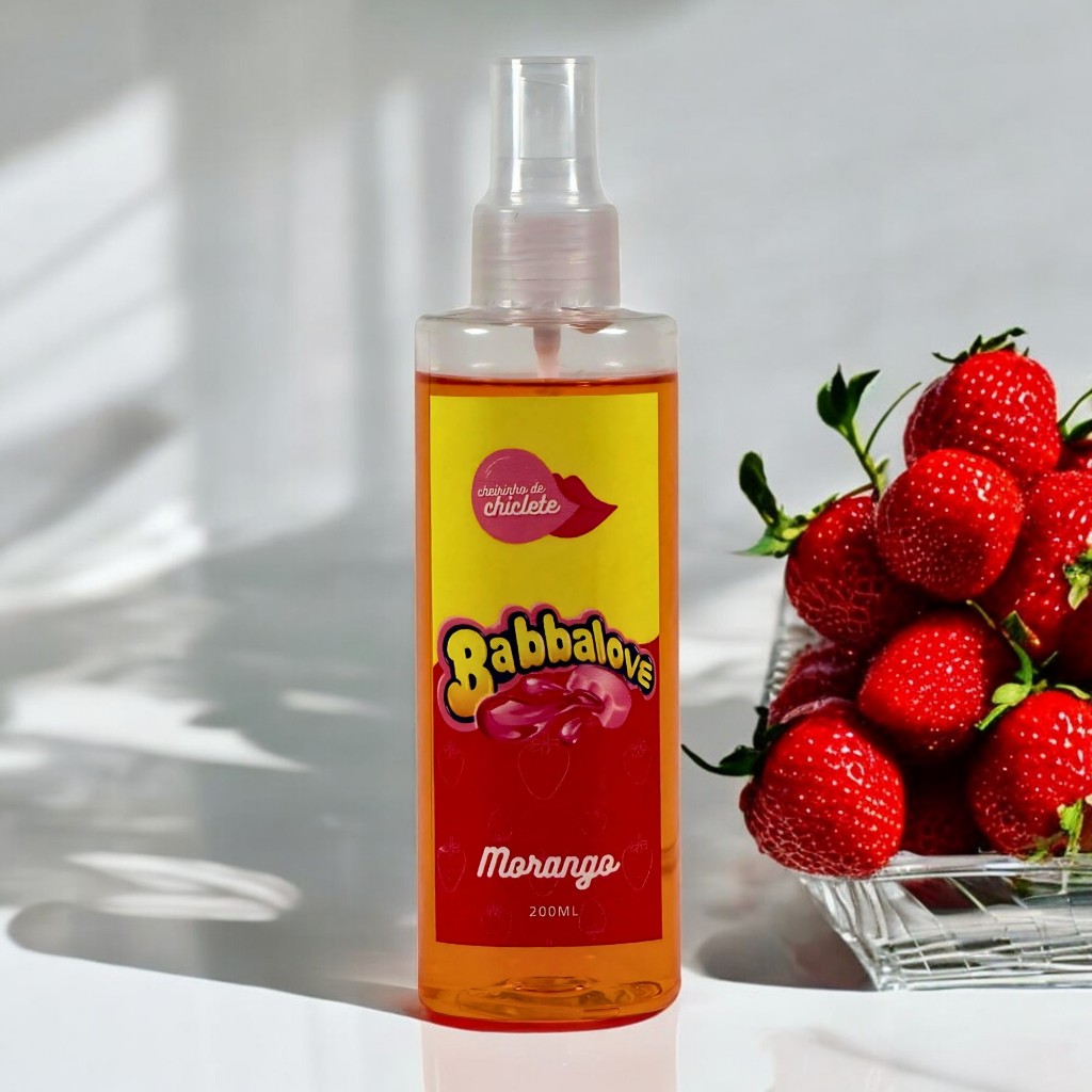 Chiclete de Morango Doce e Cheiroso Feminino Body Splash - 200 ml
