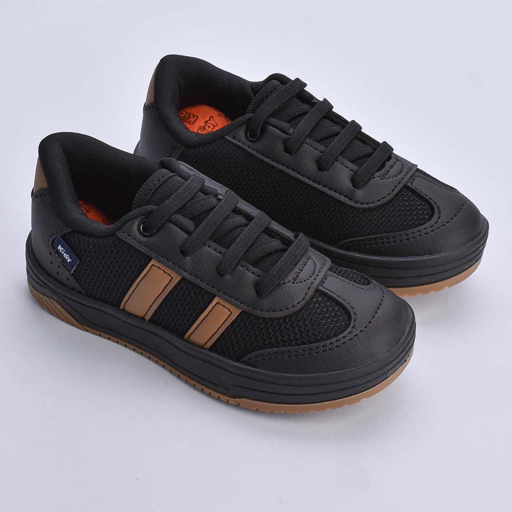 Tênis Infantil Menino Kidy Casual Happy Cadarço Elástico Calce Fácil Confortável Prático Anatômico