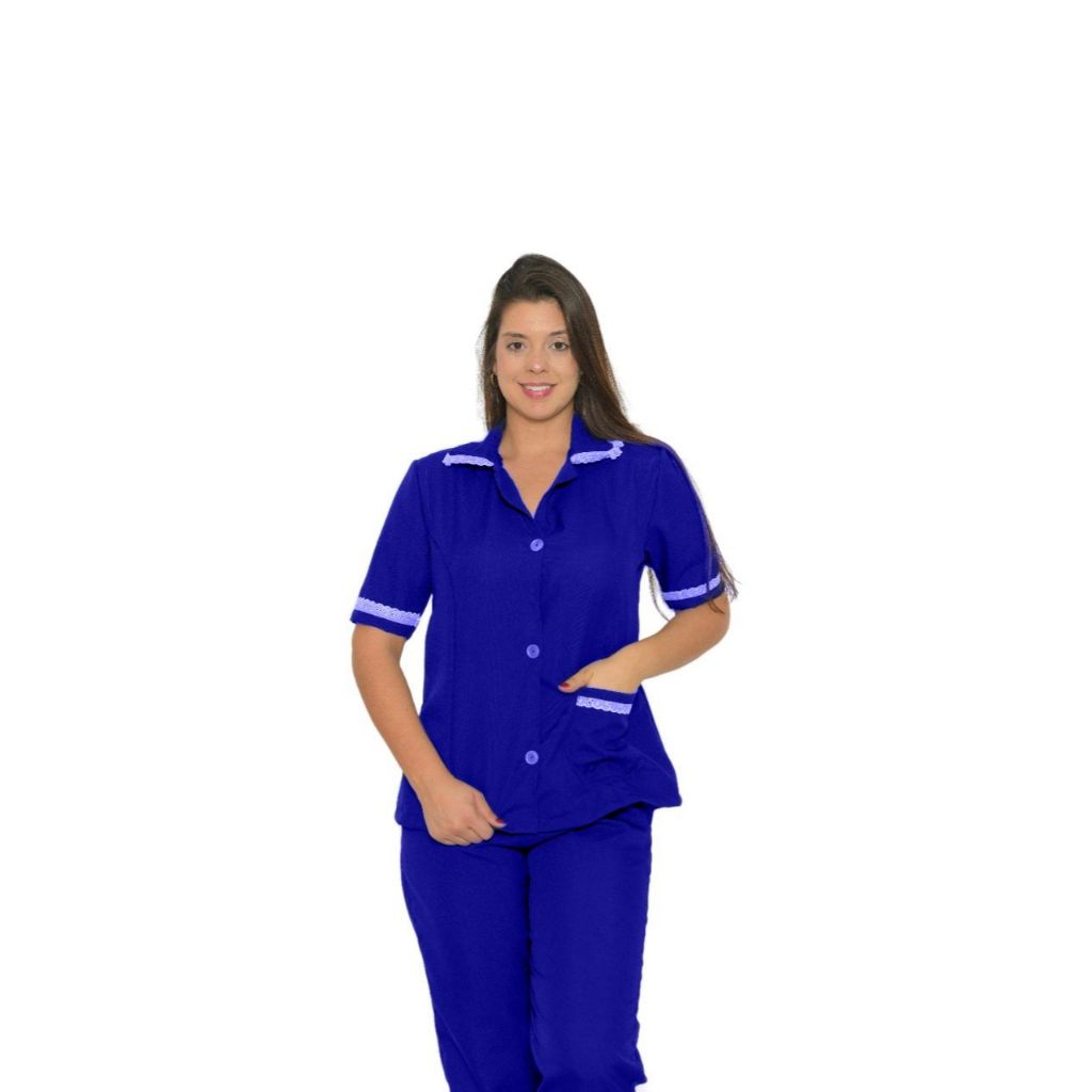 Uniforme Verão Feminino Vestuário para Empregada e Serviço Doméstico 42