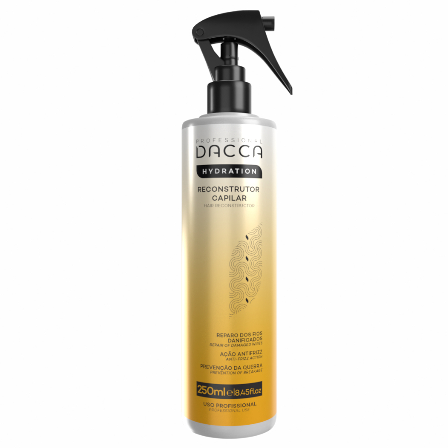 Reconstrutor Capilar Leave-In 250ml Profissional & Protetor Térmico Spray Reconstrução Dacca