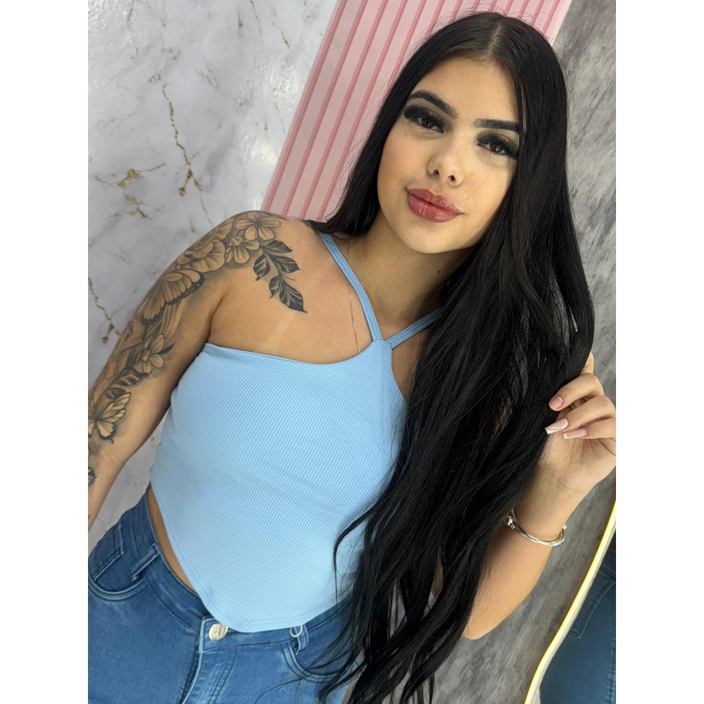 cropped ribana liso canelado verão blogueira modinha feminino