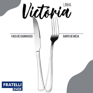 Jogo de Talheres Aço Inox Fratelli | Kit 12 a 48 Peças | Faca e Garfo Resistentes e Elegantes em Oferta na Shopee