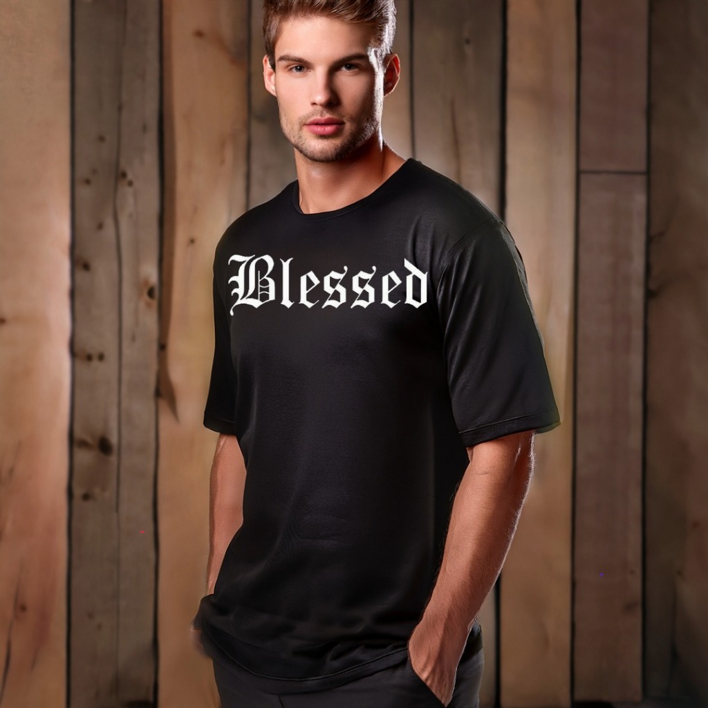 Camisa Camiseta Oversized Estampada Streetwear Unissex Blessed