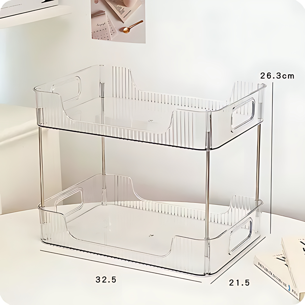 Prateleira Organizador Diamante Acrílico Porta Maquiagem Livros Suporte Multiuso De Mesa Top Tree