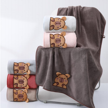 Toalha De Banho  Grande CAPIVARA Cm Alta Absorção Viagem Natação Academia Praia Seca Rápido-WJ204 em Oferta na Shopee