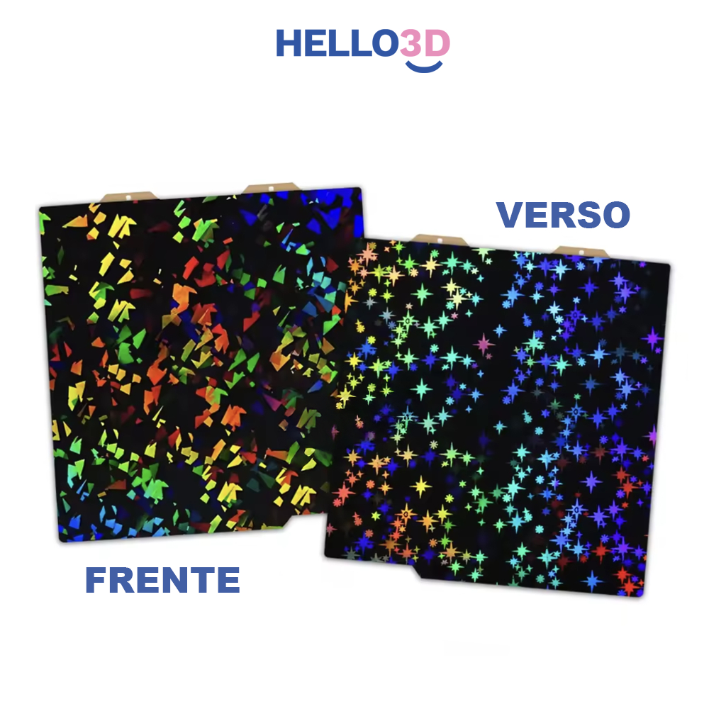 Placa PEI Holográfica Bambu Lab A1 Mini – Dupla Face (180×180mm)