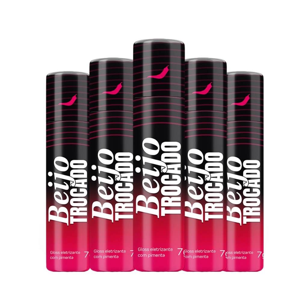 Kit Beijo Trocado Bala Líquida Gloss Eletrizante com Pimenta Roll-on7g Produtos SexShop em Oferta na Shopee
