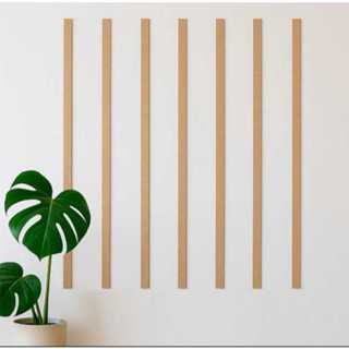 kit 10 Ripas MDF Cru 1,20m X 5cm X 6mm para cabeceira de cama ou moldura de parede em Oferta na Shopee