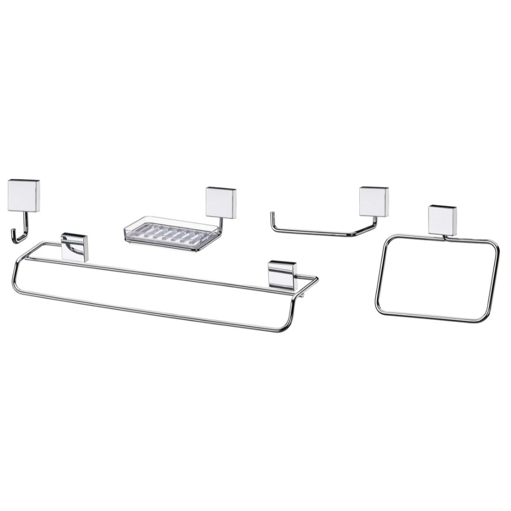 Conjunto Banheiro Inox Future - 5 Peças 7510 em Oferta na Shopee