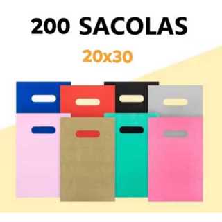 Kit 200 sacolas plásticas boca de palhaço,vazada 20x30, para bijuterias e objetos em geral. em Oferta na Shopee