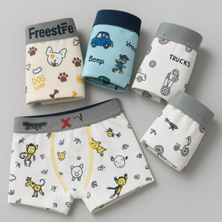 Kit 5 Cueca Infantil Box Shortinho Menino 100% Algodão Cotton Confortável Cuecas Criança Boxer Estampas Sortidas em Oferta na Shopee