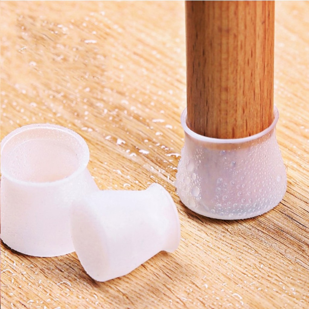 Kit 12/24/48 Protetor de Silicone para Pés de Cadeira e Mesa Pés Pezinho Redondo