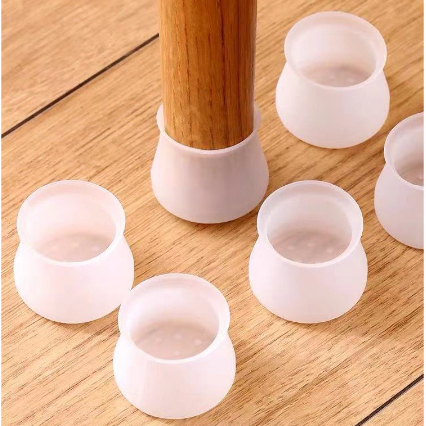 Kit 12/24/48 Protetor de Silicone para Pés de Cadeira e Mesa Pés Pezinho Redondo