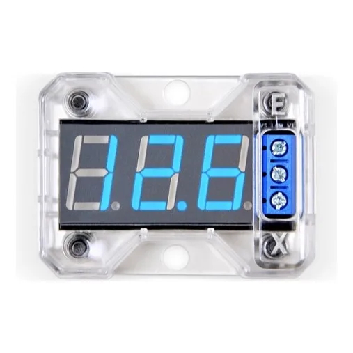 Voltímetro Digital Expert Vex 1.0 Som Automotivo Led Azul