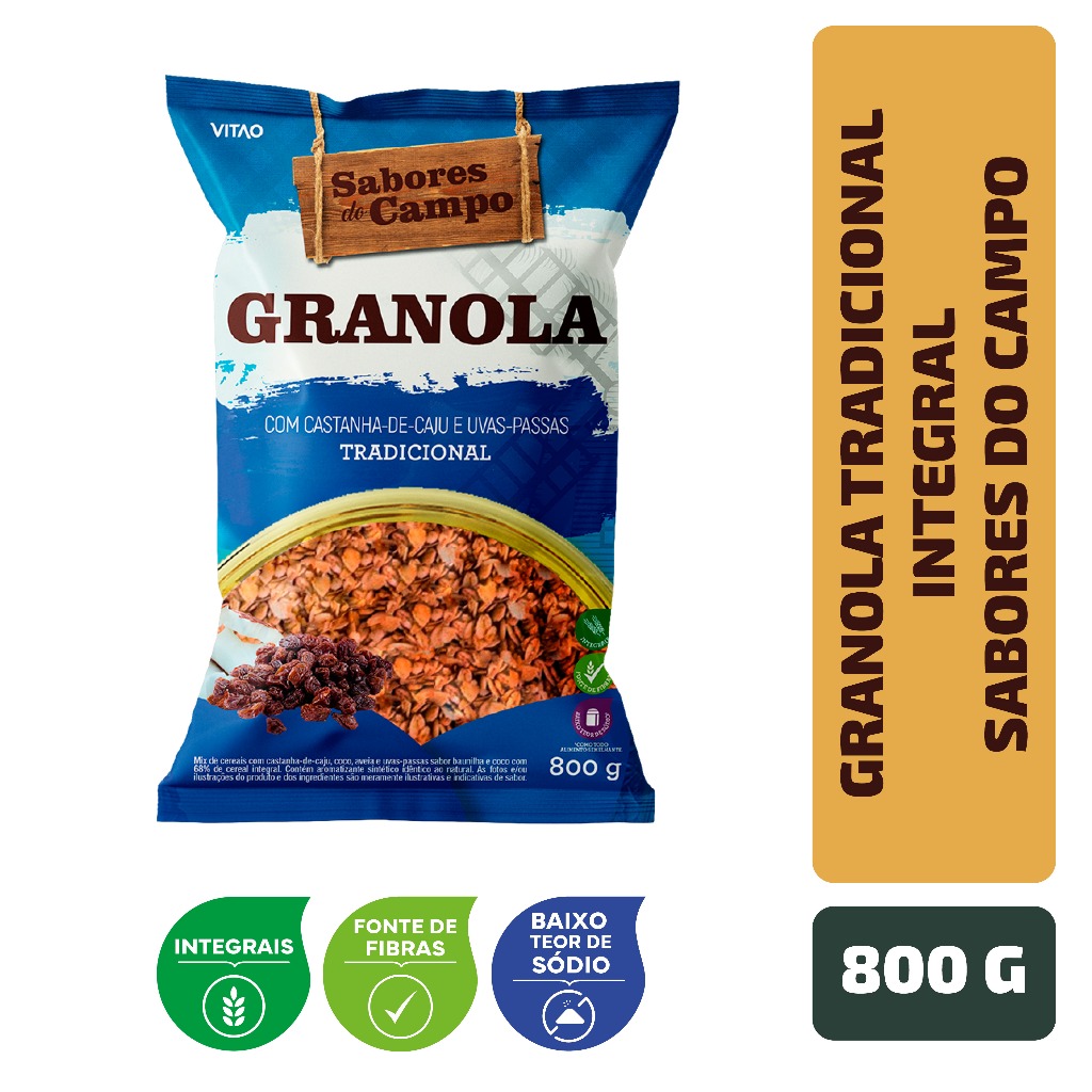 Granola Tradicional Integral Sabores do Campo 800 g