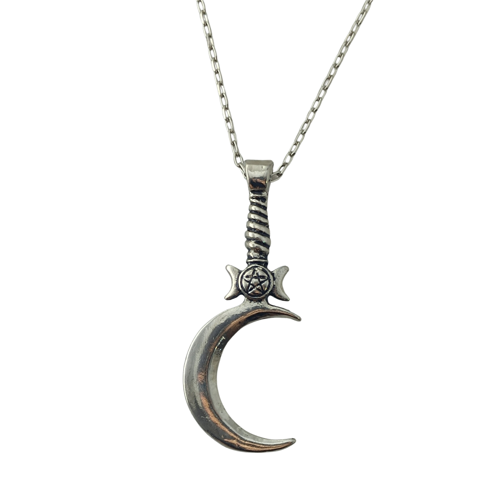 Colar Boline Wicca Adaga da Bruxaria Lua