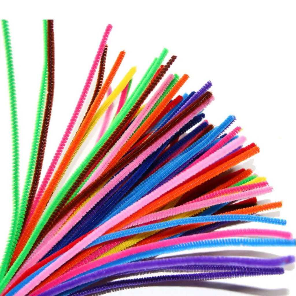 Haste de chenille 30 cm 25 Unidades limpador cachimbo - Fios Artesanato