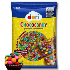 Confeito Confete Pastilha de Chocolate Chococandy Dori 1kg Ideal Para Doces Lembrancinhas Kits Festa