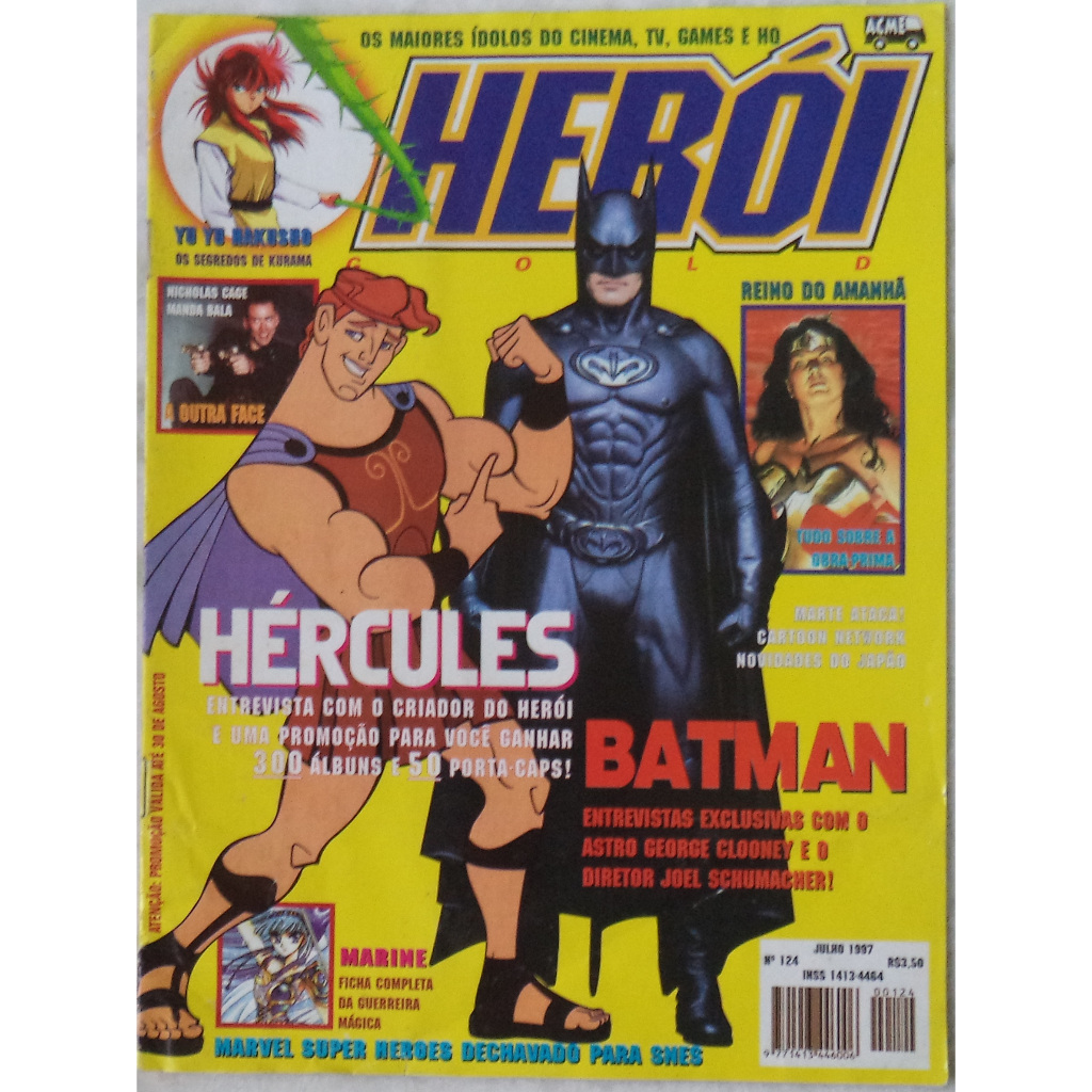 Revista Herói Gold N° 124 Capa Hércules e Batman