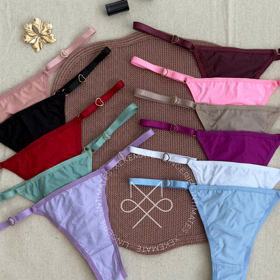 Kit 5 Calcinhas Asa Delta Regulagem lateral String Fio Duplo Microfibra Sexy Lingerie  Moda Intima em Oferta na Shopee