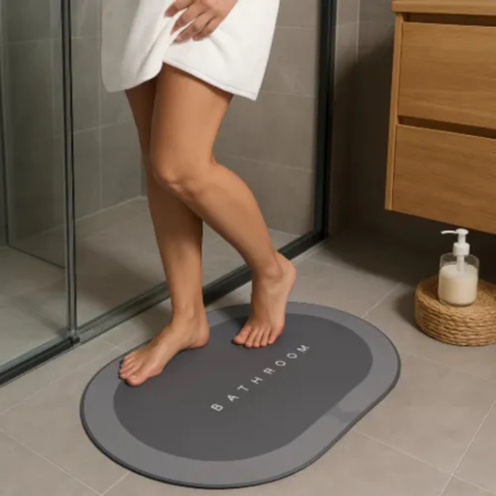 Tapete Oval Banheiro Sortido Antiderrapante Macio Absorvente Decorativo Higiene Durável Elegante M em Oferta na Shopee