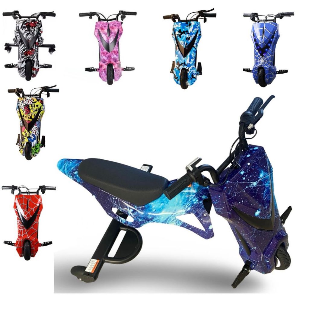 Triciclo Eletrico banco moto Drift 3 Velocidades 350w Led Rodas 8" Bivolt 20km/h