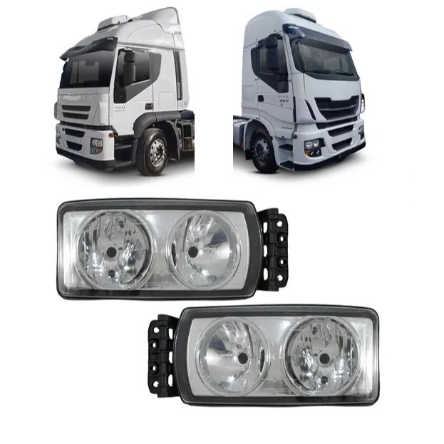 Par de Farol Compatível Iveco Stralis Tector cursor trakker Apôs 2008