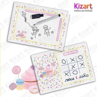 10 Un Lousa Mágica + Caneta Com Apagador Lembrancinha Festa Infantil Tema Mundo Doces ou Outros