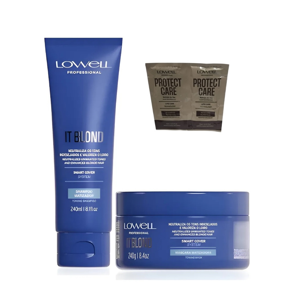 Kit Matizador It Blond Shampoo + Máscara Lowell em Oferta na Shopee