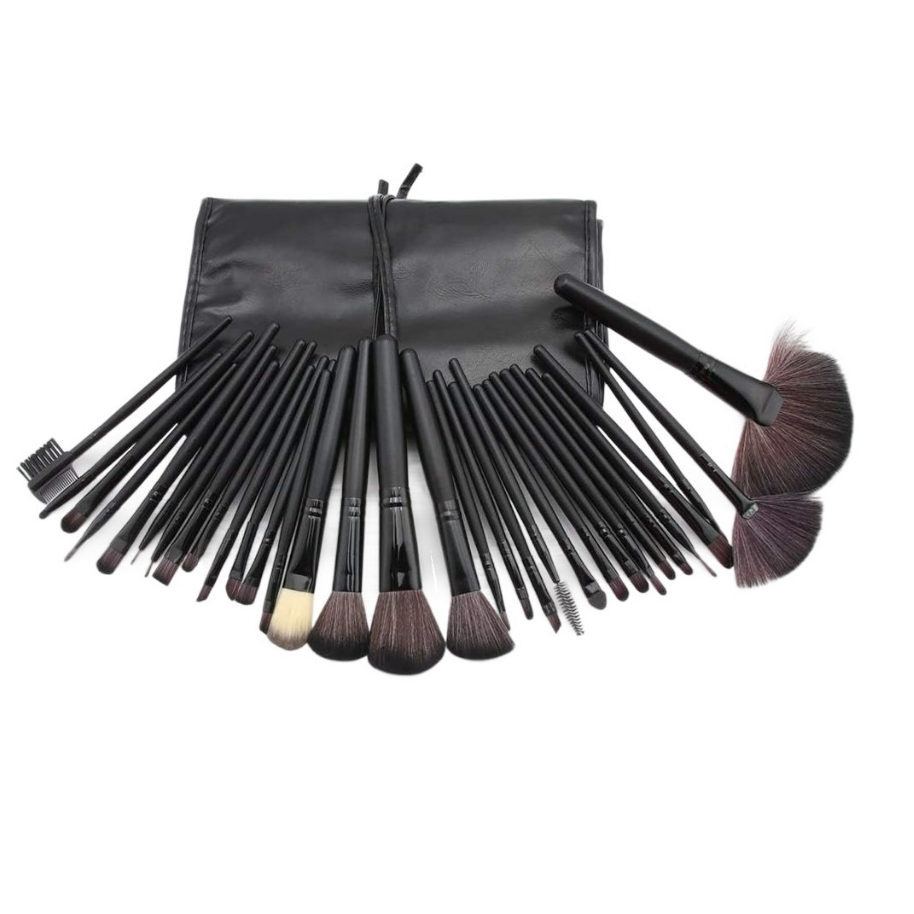 Kit De Pincel Para Maquiagem Profissional Com 32 Pecas Estojo
