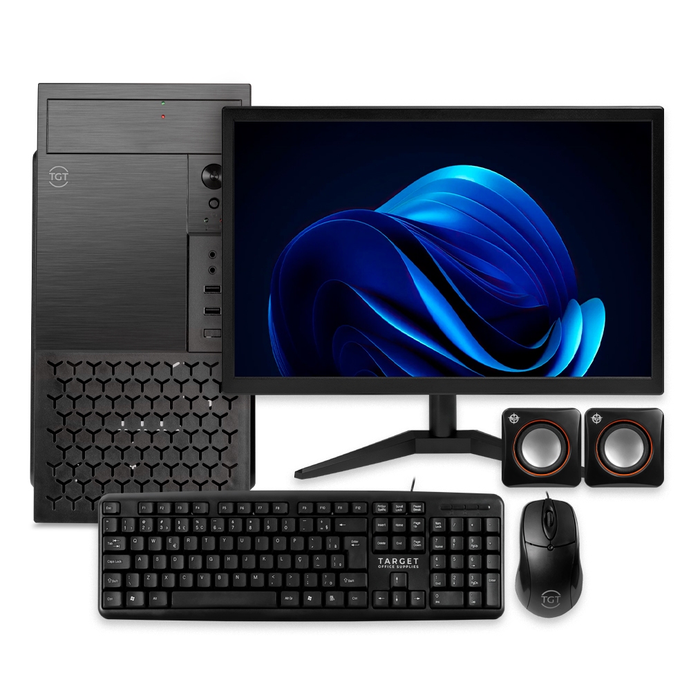 PC Completo Mancer, Intel Core i3, 8GB DE RAM, SSD 240GB, Monitor + Kit Teclado e Mouse