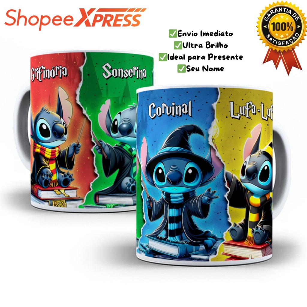 Caneca Personalizada Disney Stitch Caneca Personalizada Com Seu Nome 325ml | Mug Fantasia Encantada | Presente Criativo