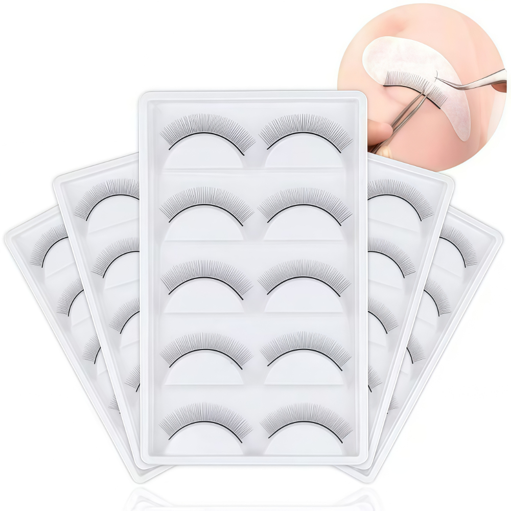 Kit 5/25 Pares Cílios para treino de alongamento de cílios em Oferta na Shopee