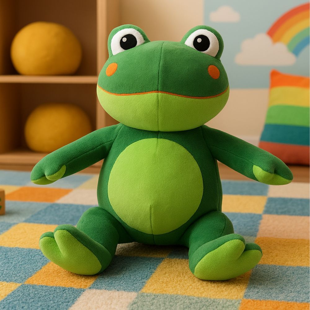 Sapinho De Pelúcia 45cm Brinquedo Amigo The Frog Presente Antialérgico Para Festa Deluxo Grande Fofo
