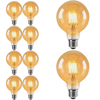 Kit 12x Lâmpada Filamento Carbono Retrô Vintage G80 40W E27 2400K Dimerizável em Oferta na Shopee