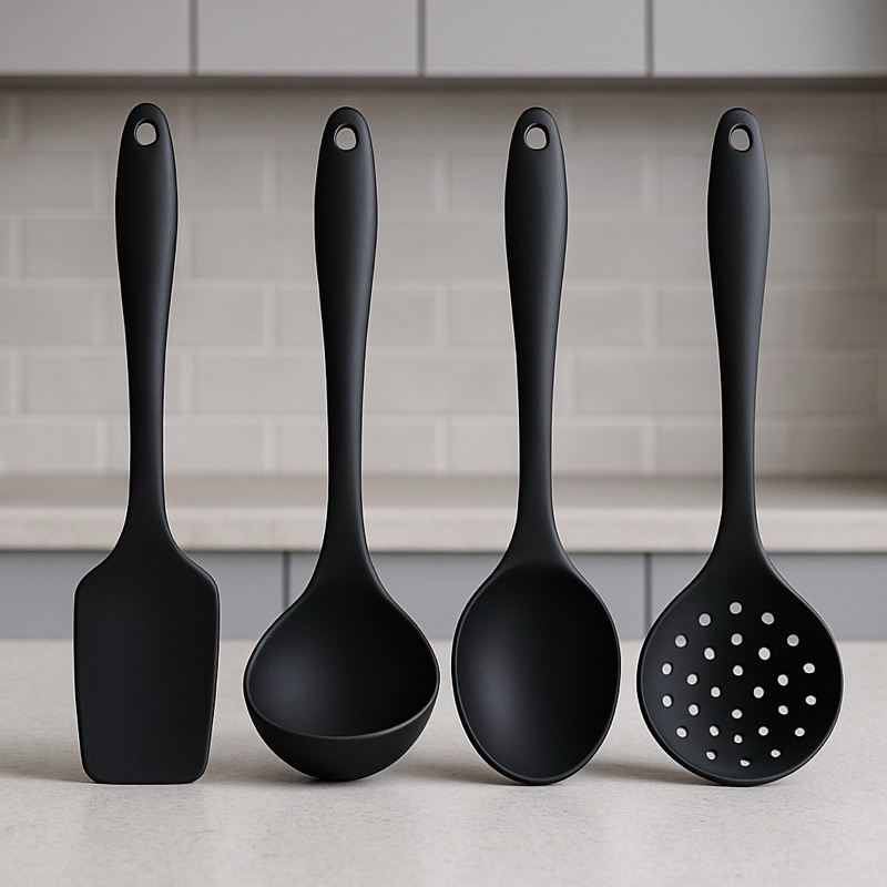 Jogo de Cozinha Kit C/4 Pçs de Silicone Utensílios para Cozinha