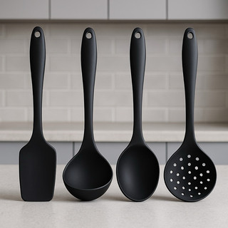 Jogo de Cozinha Kit C/4 Pçs de Silicone Utensílios para Cozinha