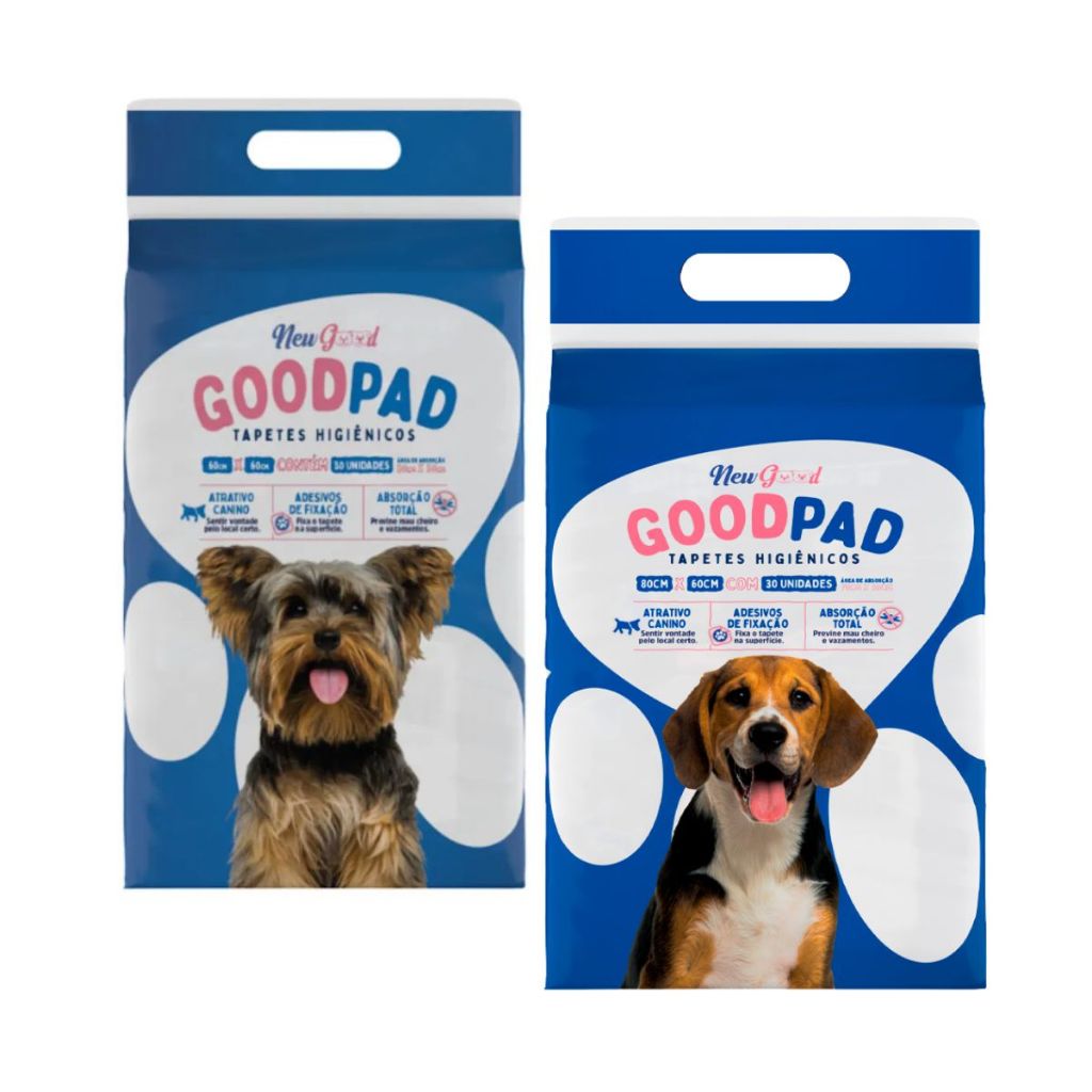 Tapete Higienico Good Pad 01 80x60cm + 01 60x60cm Com 30 Un em Oferta na Shopee