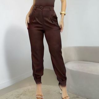 Calça Social Feminina Cenoura Alfaiataria Confortável Look Trabalho e Dia a Dia em Oferta na Shopee
