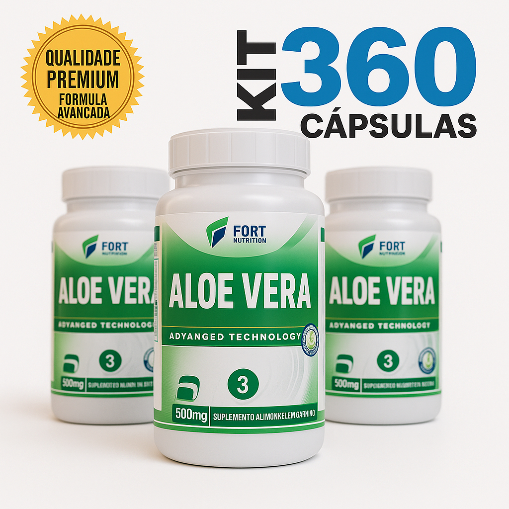 Suplemento Aloe Vera Premium 100% Babosa Natural 120 Cápsulas 500mg - Suplemento Puro em Oferta na Shopee
